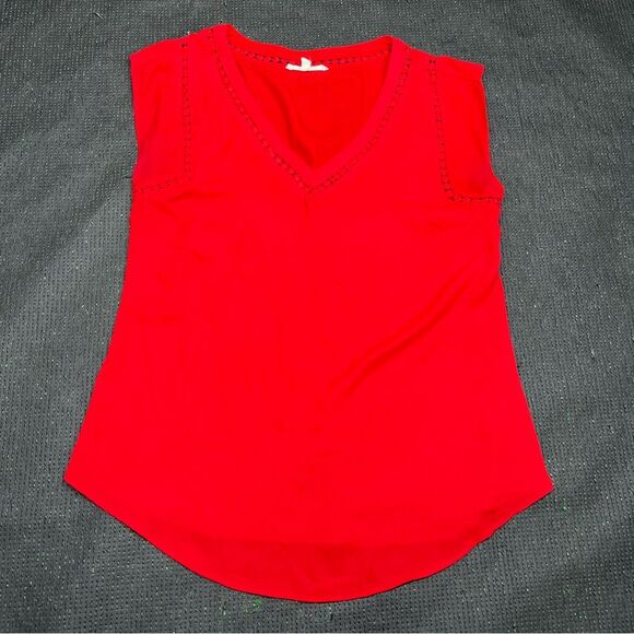 41 Hawthorn Red Sleeveless Blouse Size Small - Picture 1 of 8